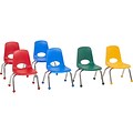 Factory Direct Partners Stack Plastic School Chair, Assorted Colors (10357-AS)