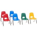 Factory Direct Partners Stack Plastic School Chair, Assorted Colors (10358-AS)