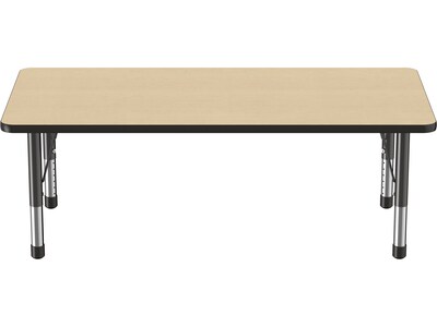 Factory Direct Partners Activity 60 Rectangular Table Maple/Black (10025-MPBK)