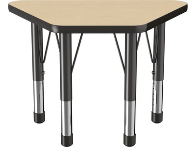 Factory Direct Partners Activity 30 Trapezoid Table Maple/Black (10065-MPBK)