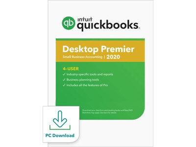 Intuit QuickBooks Desktop Premier 2020 for 4 Users, Windows, Download (0607070)