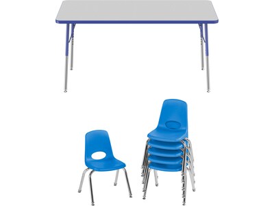 Factory Direct Partners Activity 60 Rectangular Table Gray/Blue (10303-GYBL)