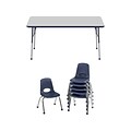 Factory Direct Partners Activity 60 Rectangular Table Gray/Navy (10299-GYNV)