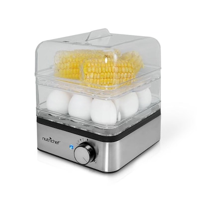 Nutrichef Electronic Food Steamer & Egg Cooker Clear (PKEC12)