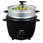 Better Chef 5 Cup Rice Cooker with Food Steamer Attachment Black (IM-406ST)