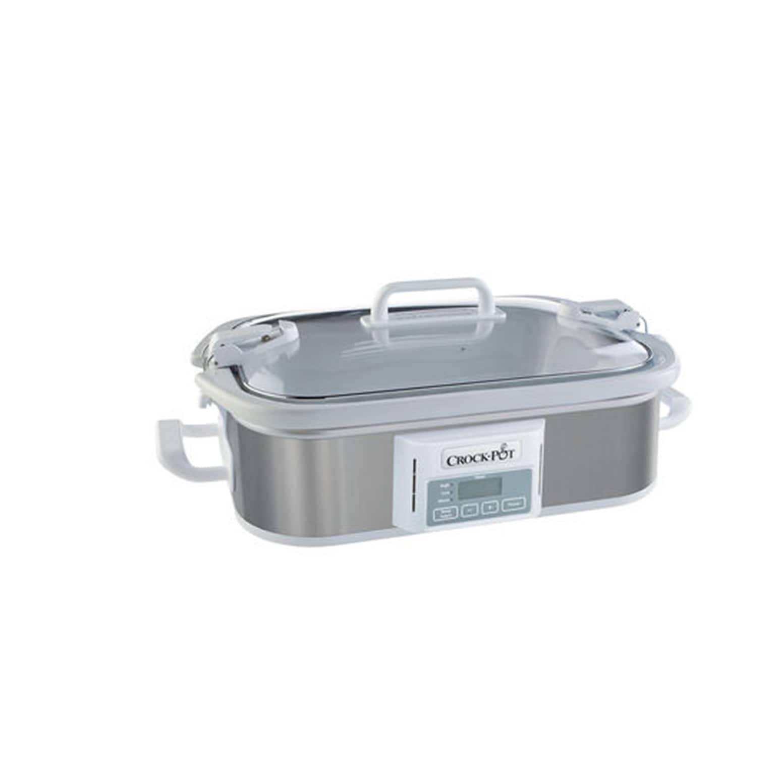 Crockpot 3.5 Quart Programmable Casserole Crock Slow Cooker, Silver (SCCPCCP350-SS)