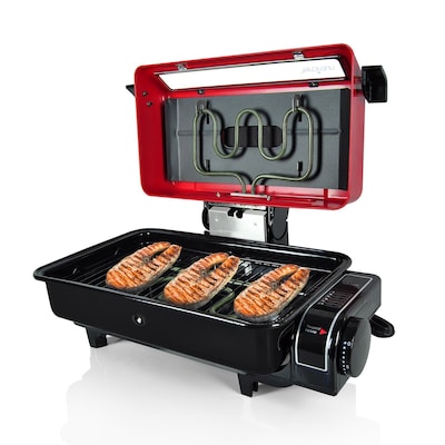 Nutrichef Fish Grill Roasting Oven Cooker, Red (PKFG14)
