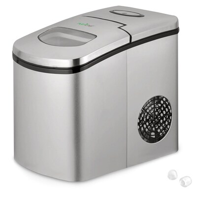 Nutrichef PICEM25 Stainless Steel Countertop Ice Cube Making Machine 600g