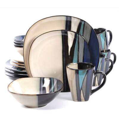 Gibson Althea 16 Piece Dinnerware Set, Teal 93597356 M