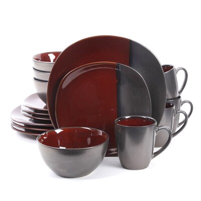 Gibson Volterra 16pc Dinnerware Set Red 93597355M