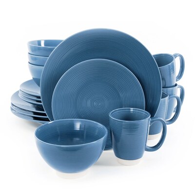 Gibson Rowland 16 Piece Dinnerware Set Blue 93597360M
