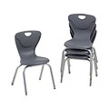 Factory Direct Partners Contour Plastic School Chair, Gray (10374-GY)