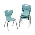 Factory Direct Partners Contour Plastic School Chair, Seafoam (10374-SF)