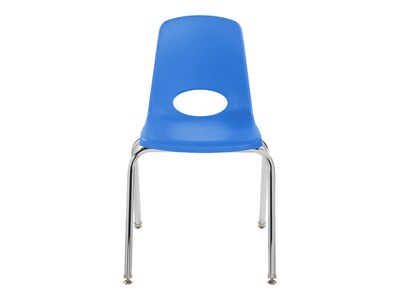 Factory Direct Partners Stack Plastic School Chair, Blue (10371-BL)