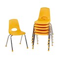 Factory Direct Partners Stack Plastic School Chair, Assorted Colors (10370-AS)