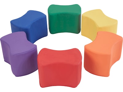 SoftScape Butterfly Polyurethane/Foam Ottoman Chair, Assorted Colors (10442-AS)