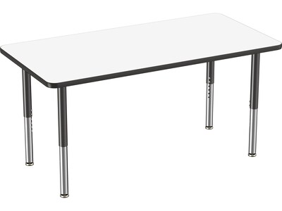 Factory Direct Partners Activity 60 Rectangular Table White/Black (10179-DEBK)