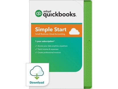 Intuit QuickBooks Online Simple Start 2020 for 1 User, Windows, Mac Android, IOS, Download (0607094)