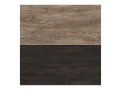 Bush Furniture Refinery 20.71" Shoe Storage Bench, Rustic Gray/Charred Brown (RFS232RG-03)