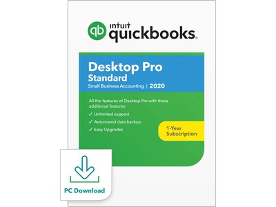 Intuit Desktop Pro Standard 2020 for 1 User, Subscription license (1 year),Windows, Download (0607217)