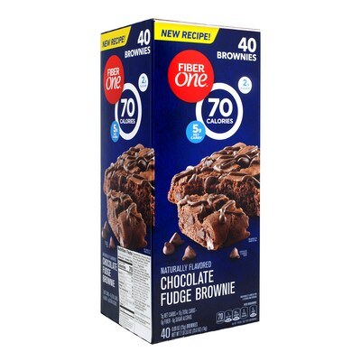 Fiber One Brownies, Chocolate Fudge, 0.88 Oz., 40 Count (220-00454)