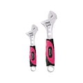 Apollo Tools Adjustable Wrenches, Pink, 2/Set (DT5007P)