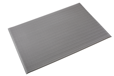 Crown Mats FL 2436GY Ribbed Vinyl Anti-Fatigue Mat, 24 x 36, Gray 