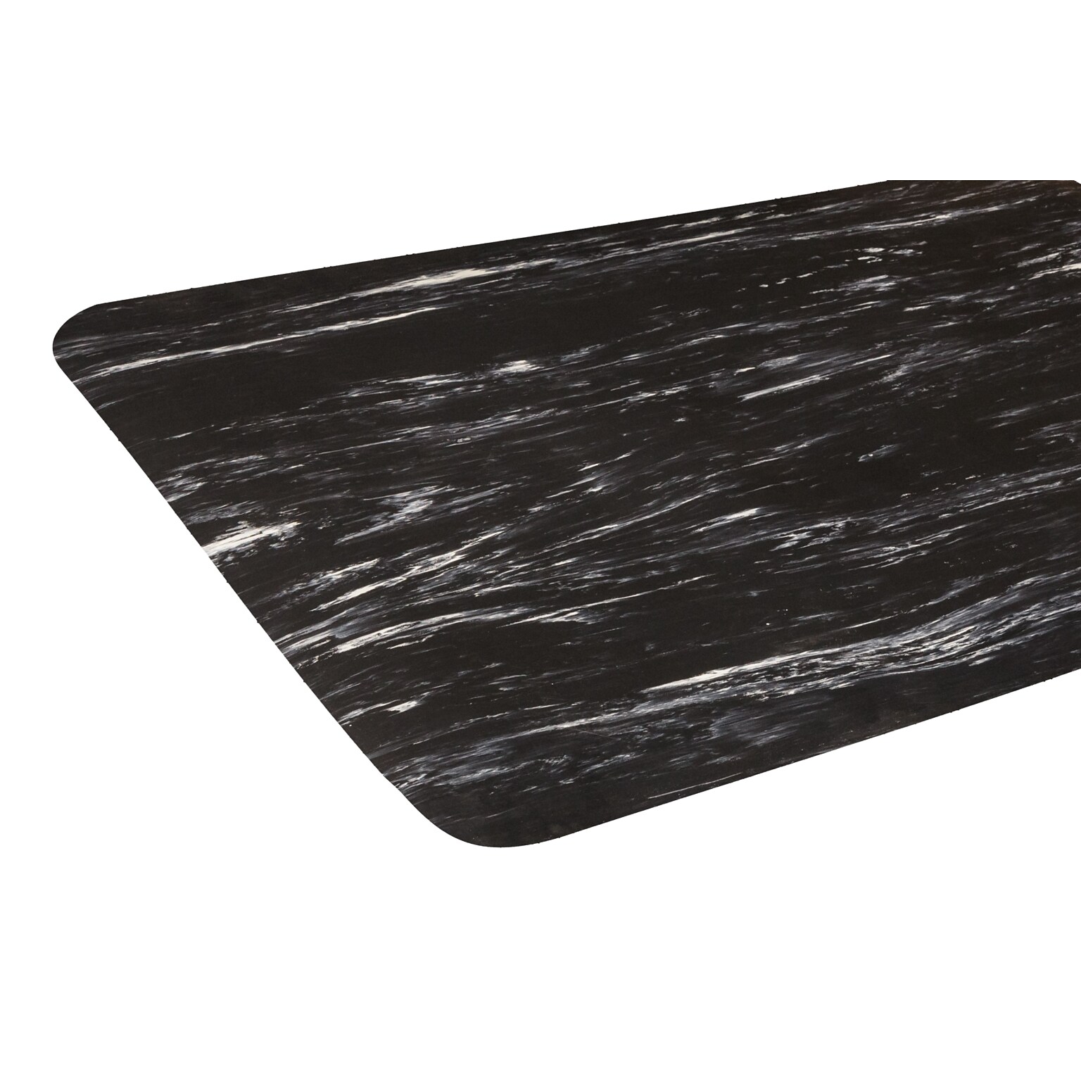Crown Cushion-Step Marbleized Rubber Anti-Fatigue Floor Mat, 36 x 60, Black (CWNCU3660BK)