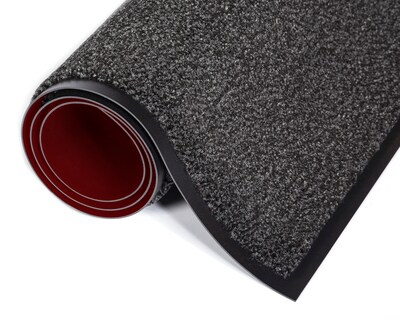 Crown Dust-Star Microfiber Wiper Floor Mat, 48" x 72", Charcoal (CWNDS0046CH)