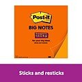Post-it® Super Sticky Big Notes, 15 x 15, Neon Orange (BN15)