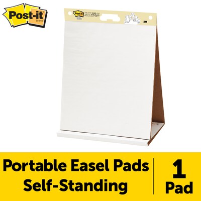 Post-it® Super Sticky Tabletop Easel Pad, 20 x 23, Unruled, White, 20 Sheets/Pad (563R)