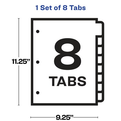 Avery Index Maker Sheet Protector Dividers with Print & Apply Label Sheets, 8 Tabs, Clear (75501)