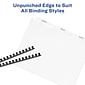 Avery Index Maker Unpunched Paper Dividers with Print & Apply Label Sheets, 3 Tabs, White (11442)