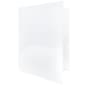 JAM Paper® Plastic Two-Pocket School POP Folders with Metal Prongs Fastener Clasps, Clear, 6/Pack (382ECcldd)