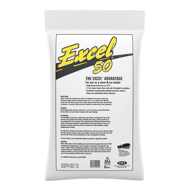 Scotwood Industries Excel Calcium Chloride Pellets Ice Melt, Melts to -25 Degrees, 50 lbs. Bag (50BW