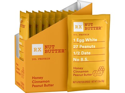 RX Bar Peanut Butter, Honey, Cinnamon, 1.13 Oz., 60/Carton (RXN002)