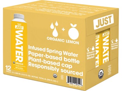 JUST Water Flavored Water, 16.9 Oz., 12/Carton (00714)
