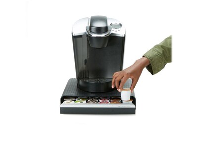 Mind Reader K-Cup Single Serve Plastic Coffee Pod Storage Drawer Organizer, Black (2TRY26PC-BLK)