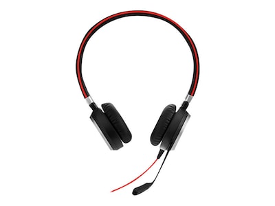 Jabra Evolve 40 USB-C Noise Canceling Stereo Phone & Computer Headset, MS Certified, Black (6399-823
