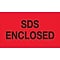 Tape Logic Labels, SDS Enclosed, 3 x 5, Fluorescent Red, 500/Roll (DL1405)