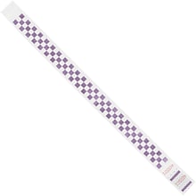 Tyvek® Wristbands, 3/4 x 10, Purple Checkerboard, 500/Case (WR103PL)