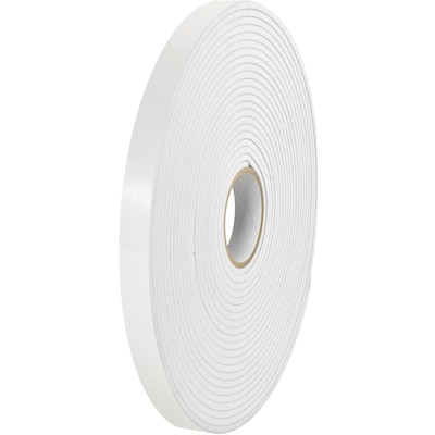 Tape Logic® Removable Double Sided Foam Tape, 1/16, 1 x 36 yds., White, 12/Case (T955590)