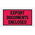 Tape Logic® Export Documents Enclosed Envelopes, 5 1/2 x 10, Red, 1000/Case (PL440)