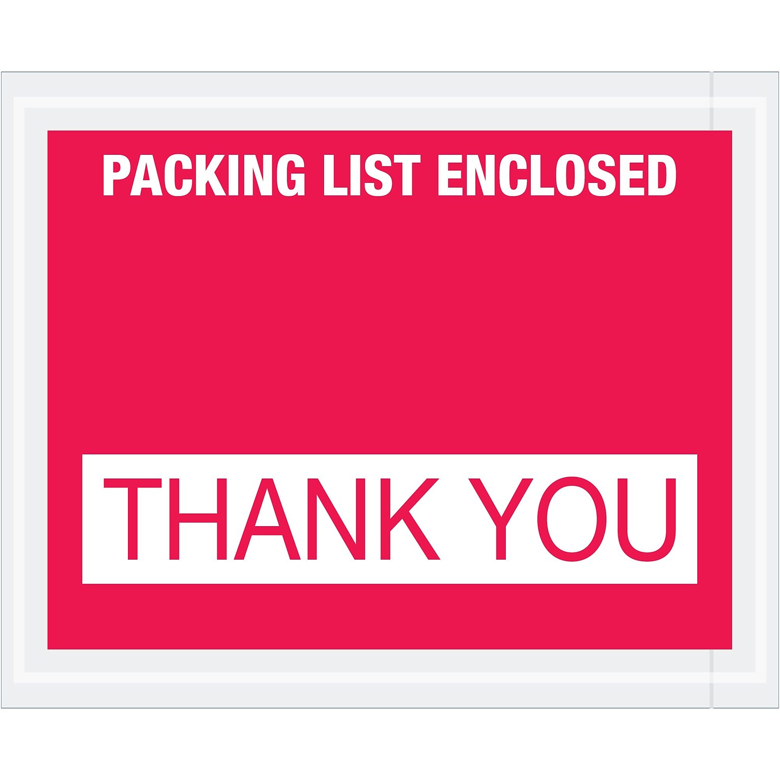 Tape Logic® Packing List Enclosed - Thank You Envelopes, 4 1/2 x 5 1/2, Red, 1000/Case (PL480)