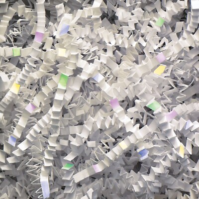 PreciousMetal Crinkle Paper, Iridescent/White, 10/Carton (CPB10HH)