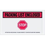 Tape Logic® Packing List Enclosed - Stop Envelopes, 5 1/2 x 10, Red, 1000/Case (PL492)