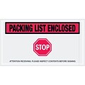 Tape Logic® Packing List Enclosed - Stop Envelopes, 5 1/2 x 10, Red, 1000/Case (PL492)