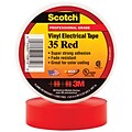 3M 35 Colored Electrical Tape, 7 Mil, 3/4 x 66, Red, 100/Case (T964035R)