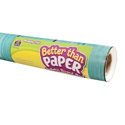 Teacher Created Resources Better Than Paper 144 x 48 Bulletin Board Roll, Shabby Chic, 4/Carton (T