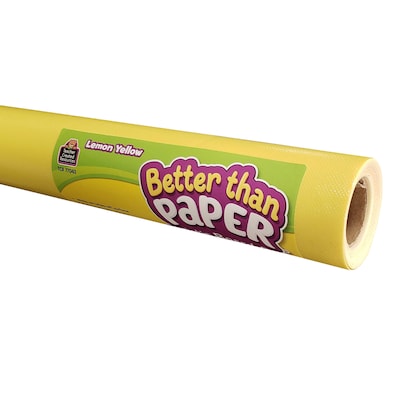 Teacher Created Resources Better Than Paper 144 x 48 Bulletin Board Roll, Lemon Yellow, 4/Carton (